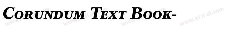Corundum Text Book字体转换 Corundum Text Book字体转换